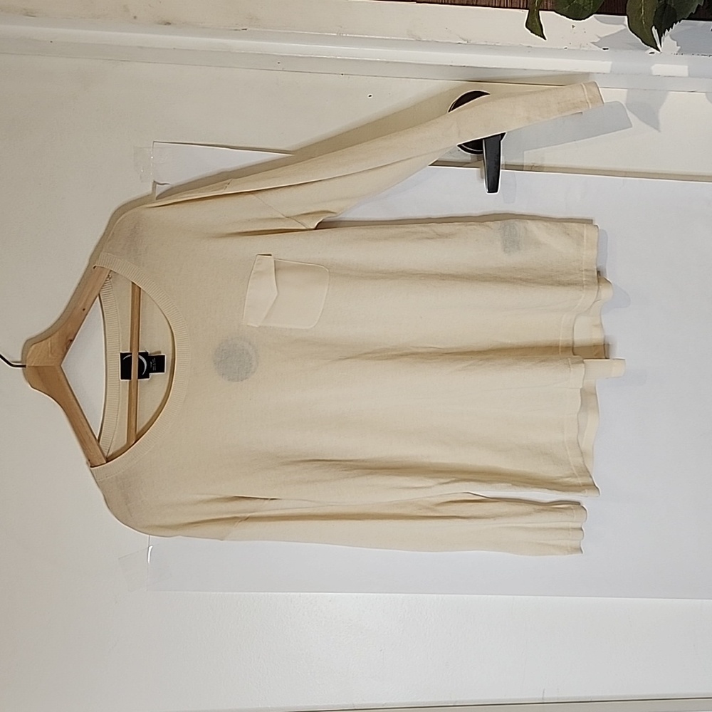 NWT August‎ Moon Cream Crew Neck Blouse sLarge